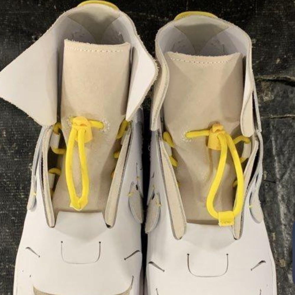 Nike Vandalised LX Deconstructed High Top Sneaker Chrome Yellow Sz 9 - Picture 6 of 9